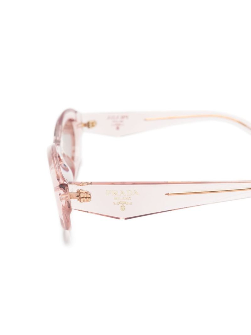Pink Symbole Oval-frame Sunglasses