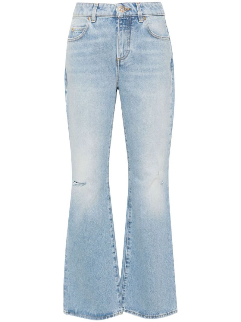 Blue High-rise Flared Jeans
