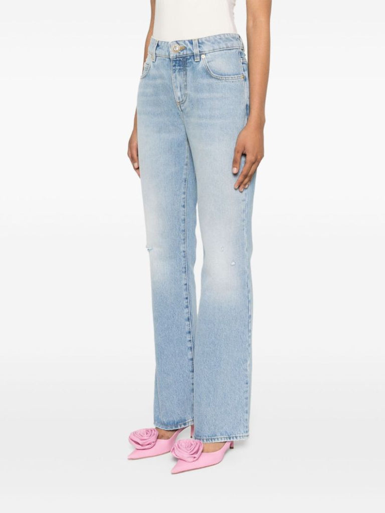 Blue High-rise Flared Jeans