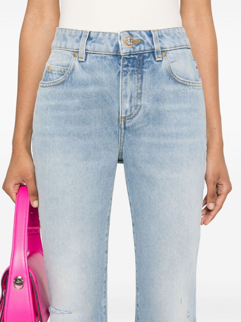 Blue High-rise Flared Jeans