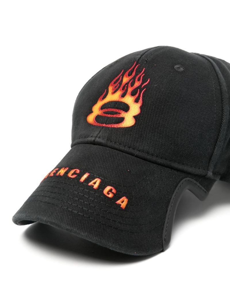 Black Burning Unity Cotton Baseball Cap