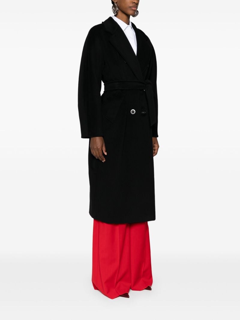 Black Double-breasted Virgin Wool Coat