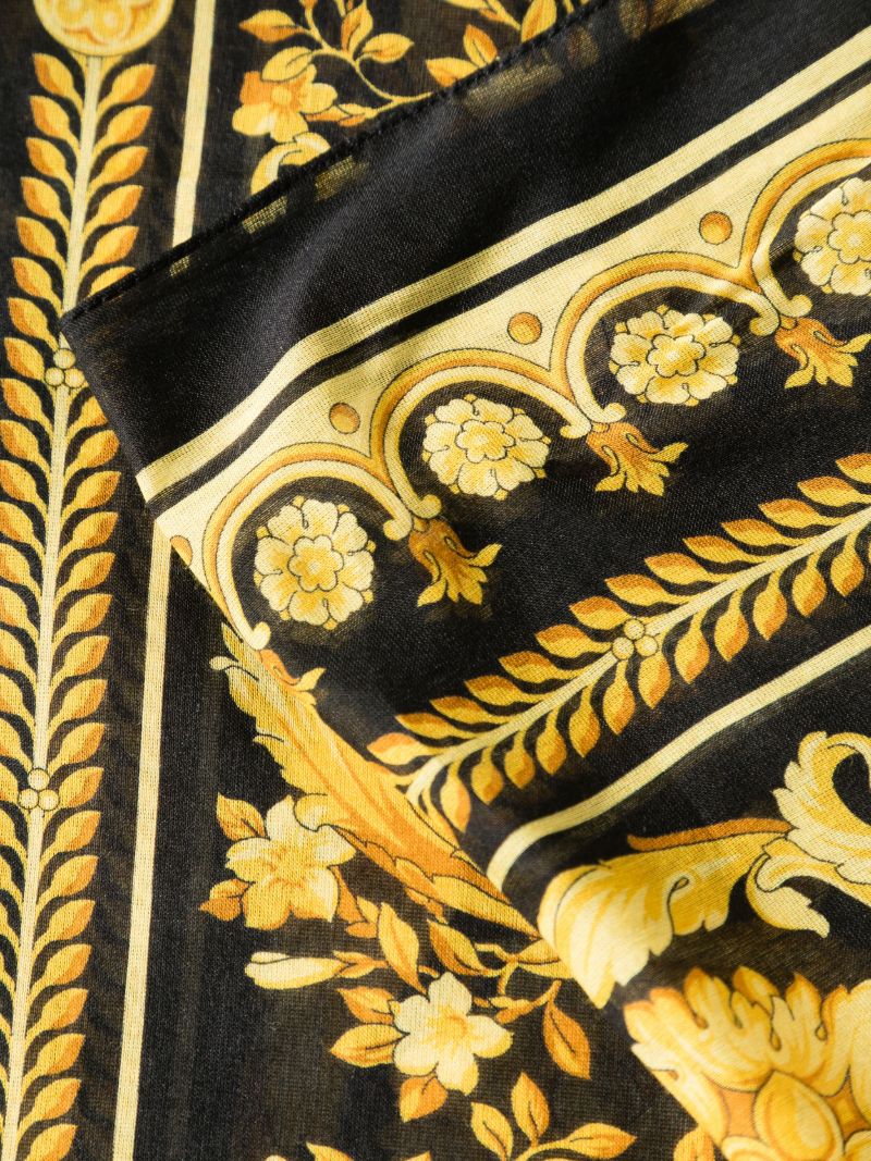 Black and Yellow Barocco Cover-up Skirt