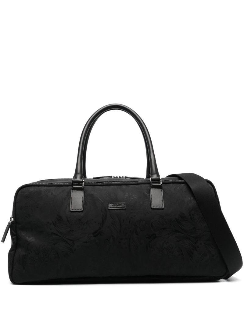 Black Barocco Canvas Duffle Bag
