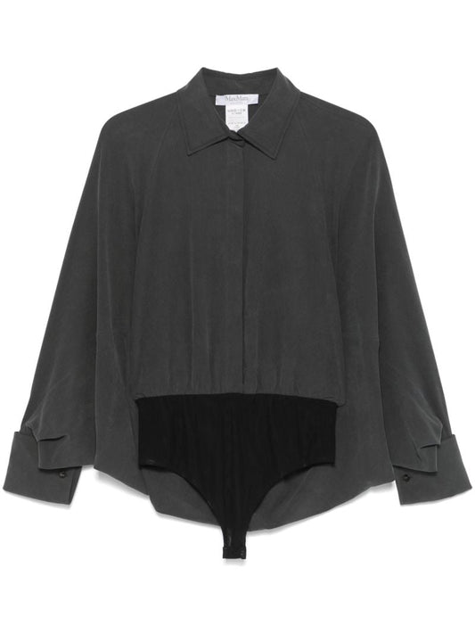 Silk Shirt Bodysuit