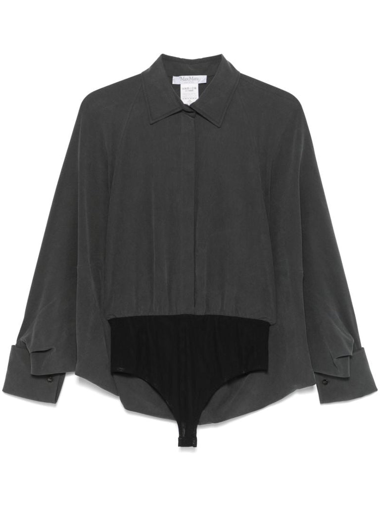 Silk Shirt Bodysuit