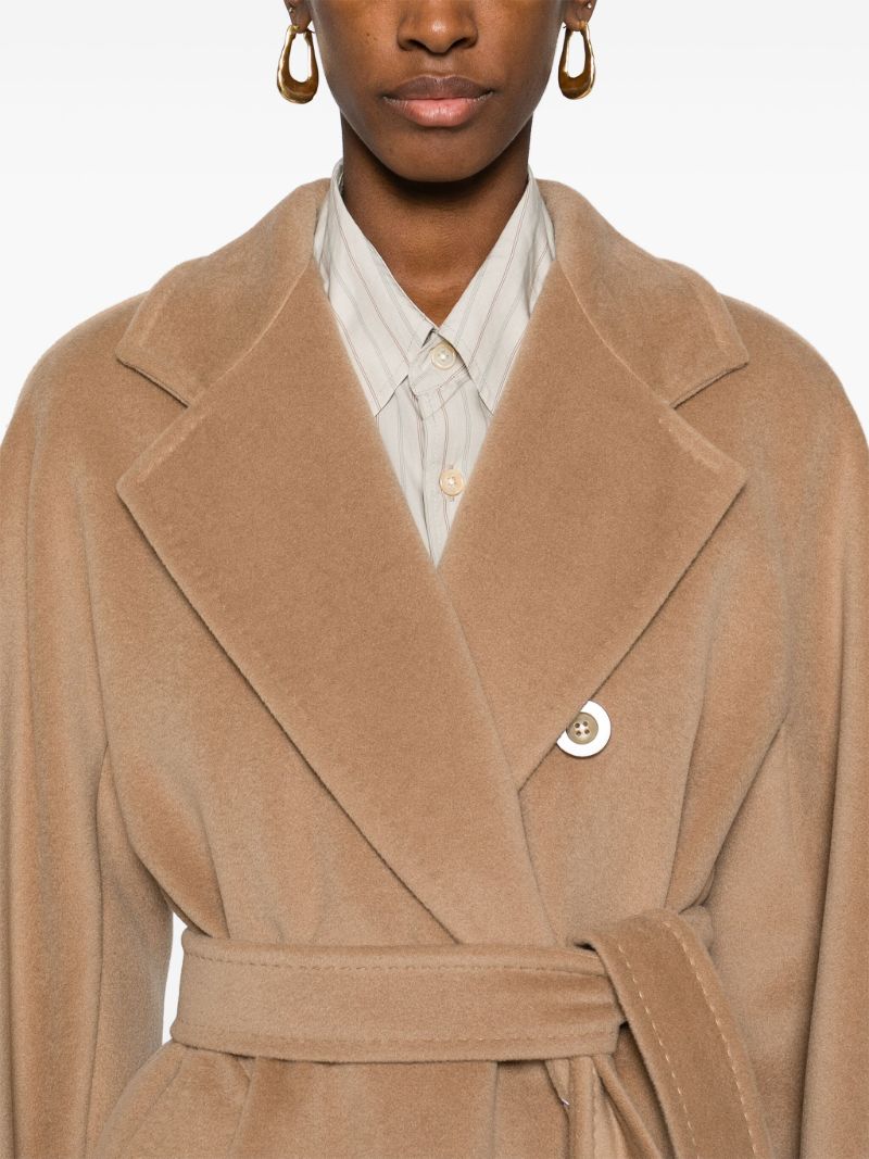 Brown Double-breasted Virgin Wool Coat