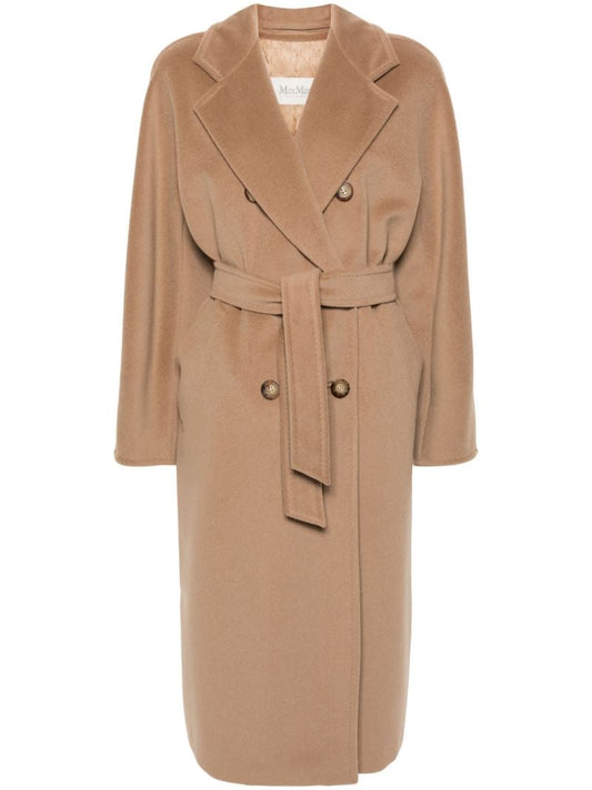 Brown Double-breasted Virgin Wool Coat