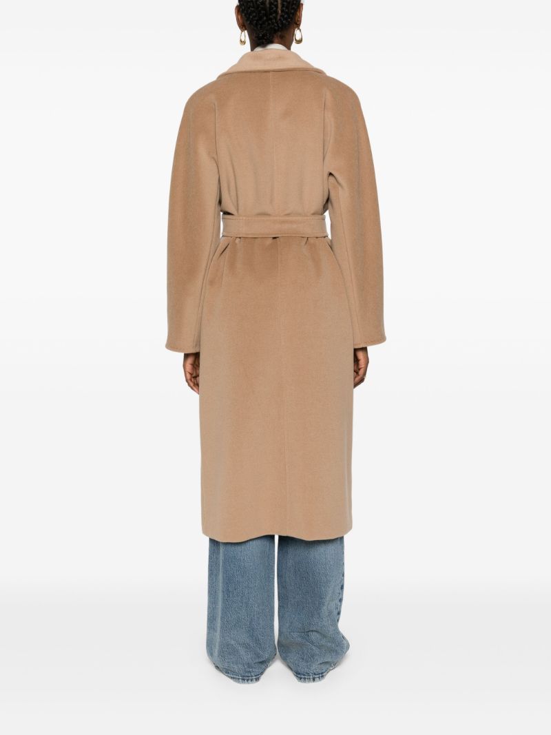 Brown Double-breasted Virgin Wool Coat