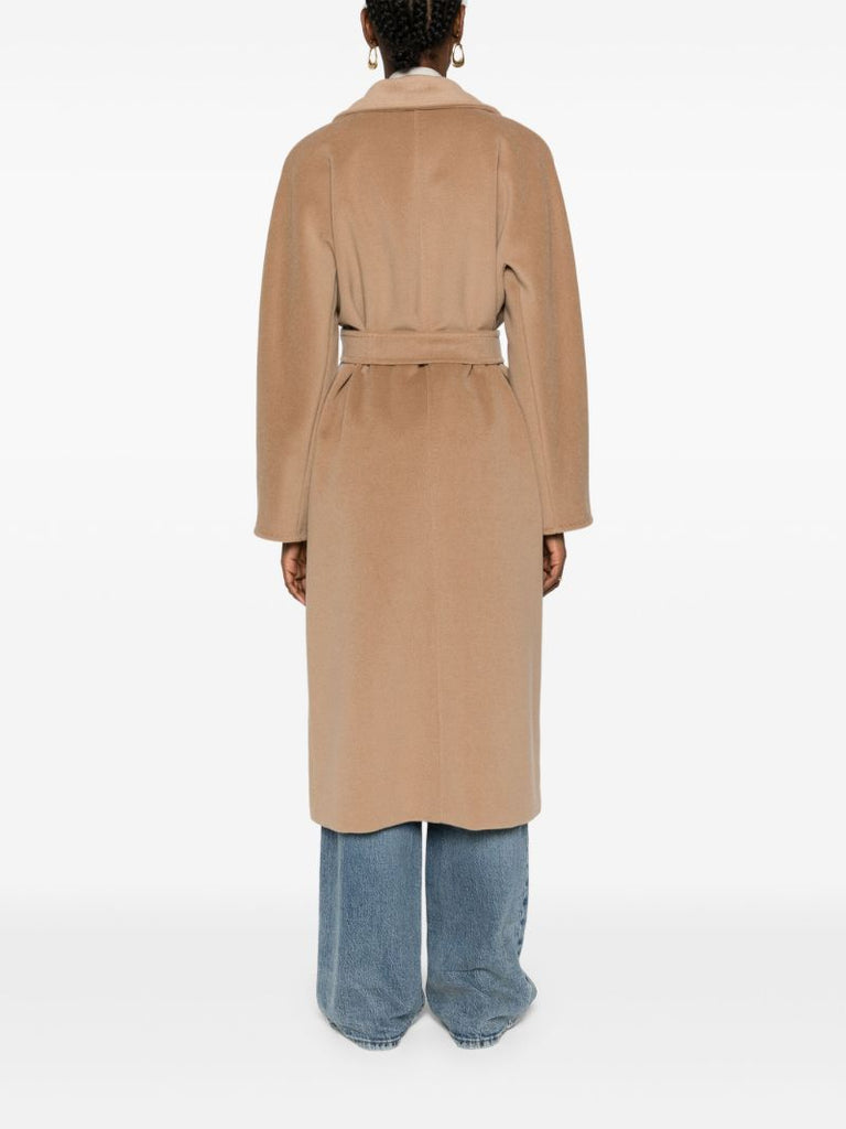 Brown Double-breasted Virgin Wool Coat