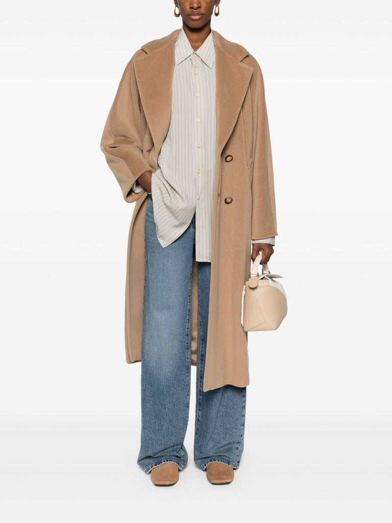 Brown Double-breasted Virgin Wool Coat