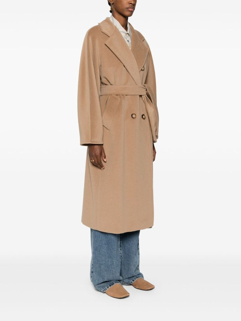 Brown Double-breasted Virgin Wool Coat
