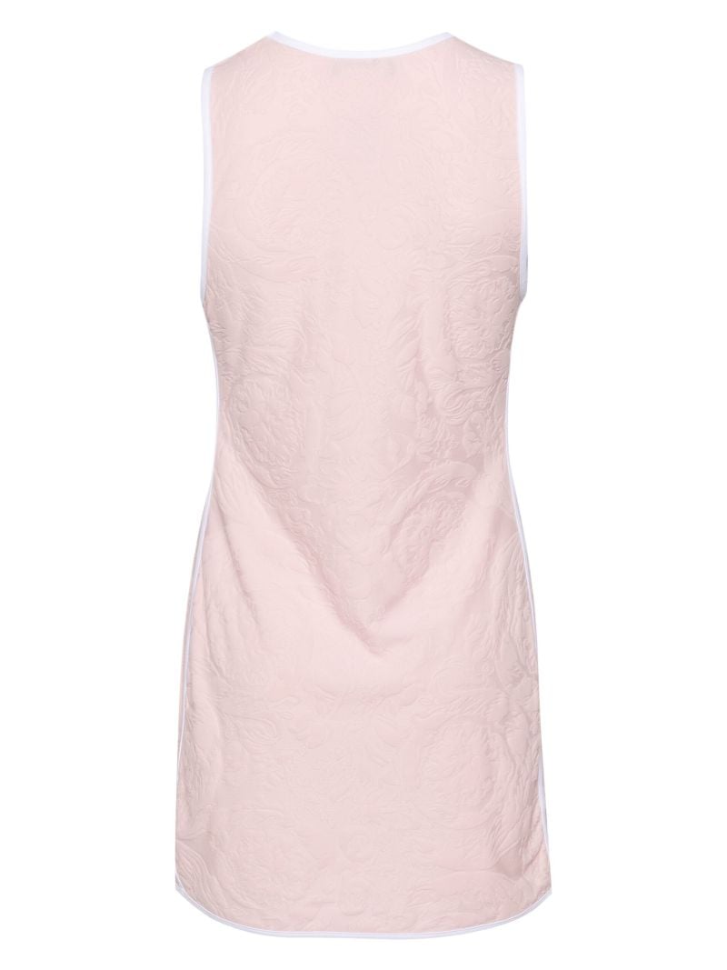 Pink Barocco-jacquard Mini Dress