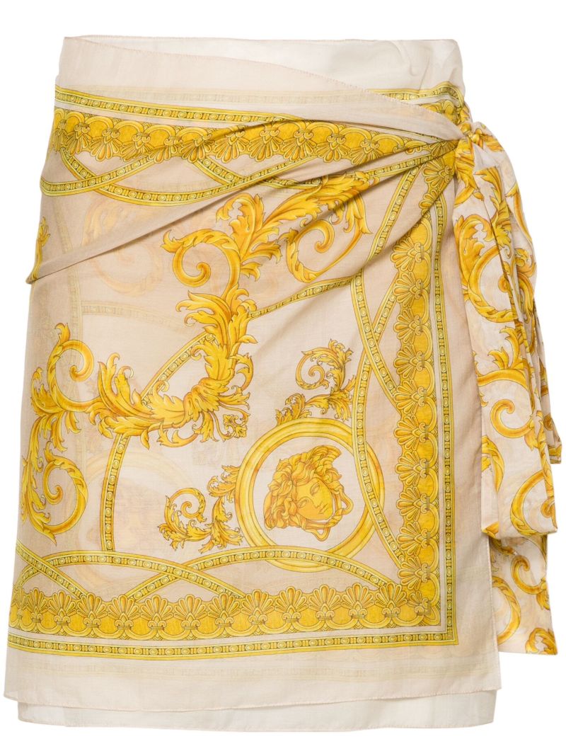 Neutral Barocco Wrap Skirt