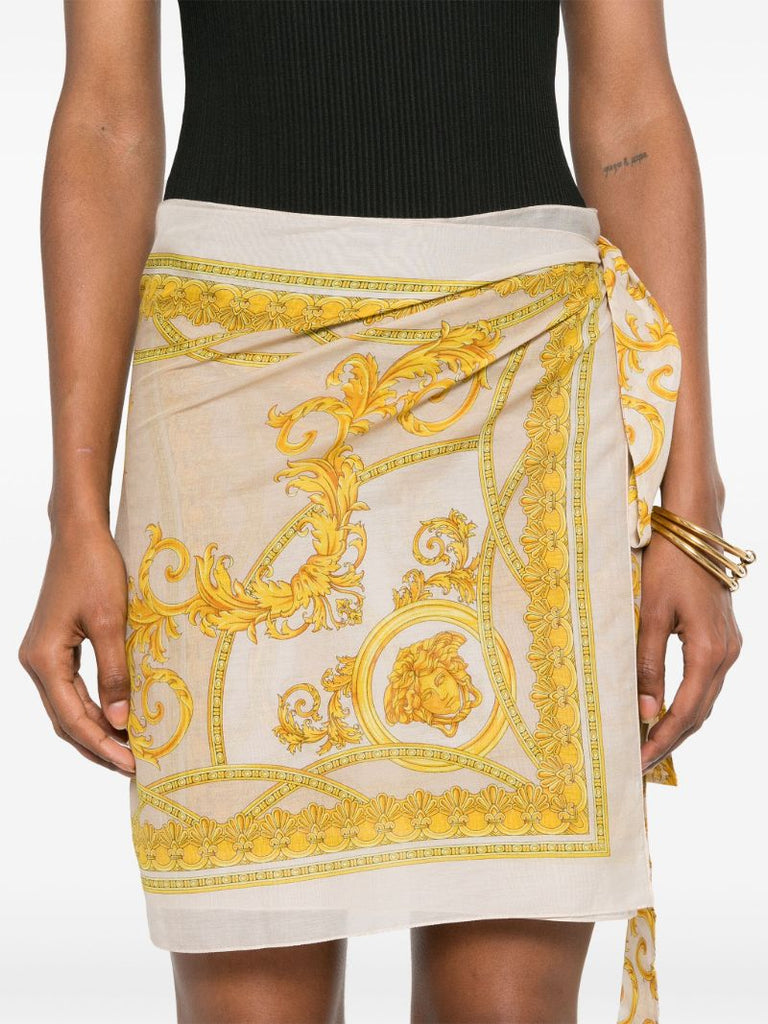 Neutral Barocco Wrap Skirt