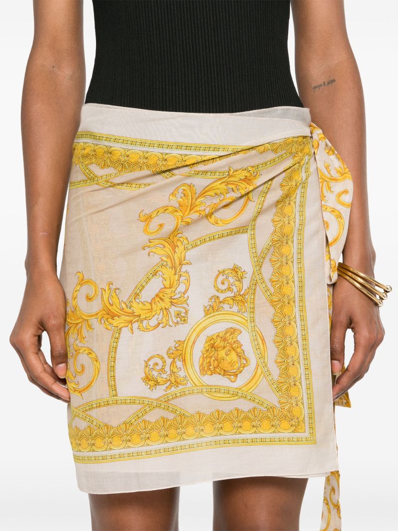 Neutral Barocco Wrap Skirt