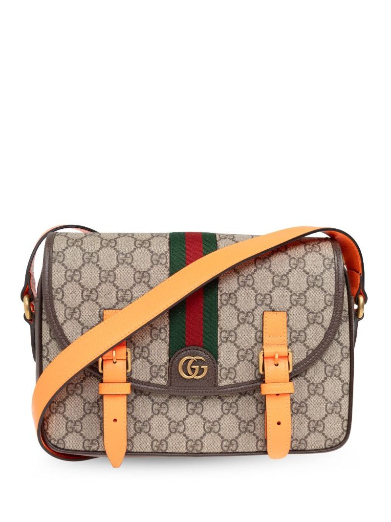 Neutral Ophidia Gg Shoulder Bag