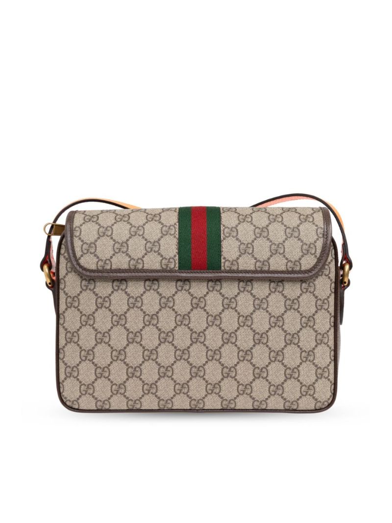 Neutral Ophidia Gg Shoulder Bag