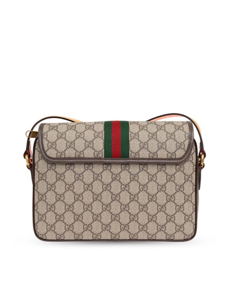 Neutral Ophidia Gg Shoulder Bag