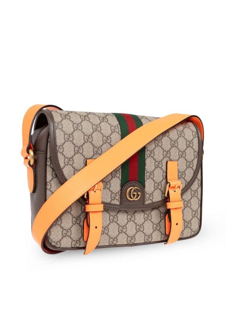 Neutral Ophidia Gg Shoulder Bag