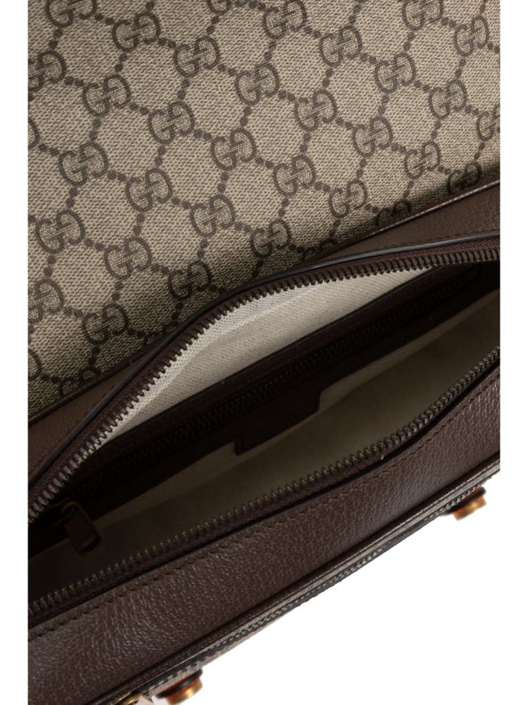 Neutral Ophidia Gg Shoulder Bag