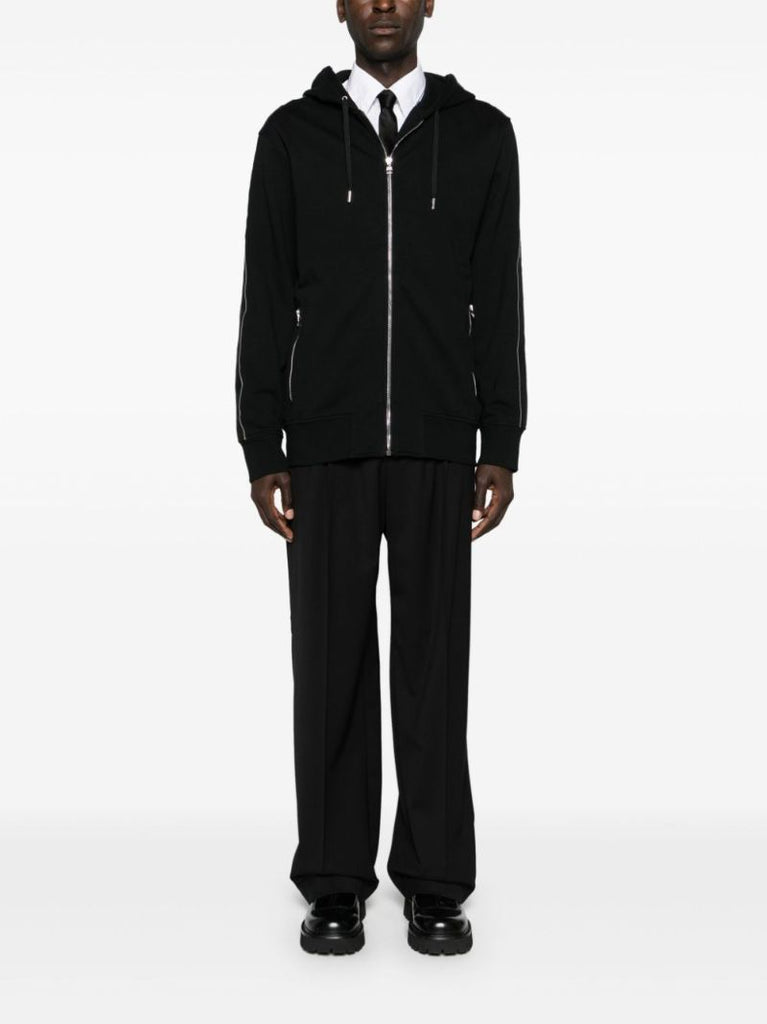 Logo-tape Cotton Zipped Hoodie