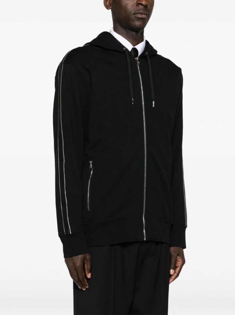 Logo-tape Cotton Zipped Hoodie