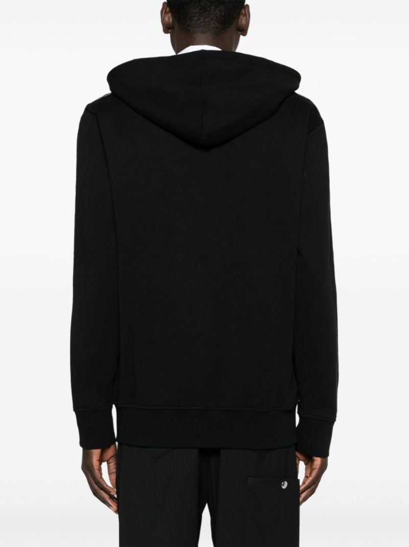Logo-tape Cotton Zipped Hoodie