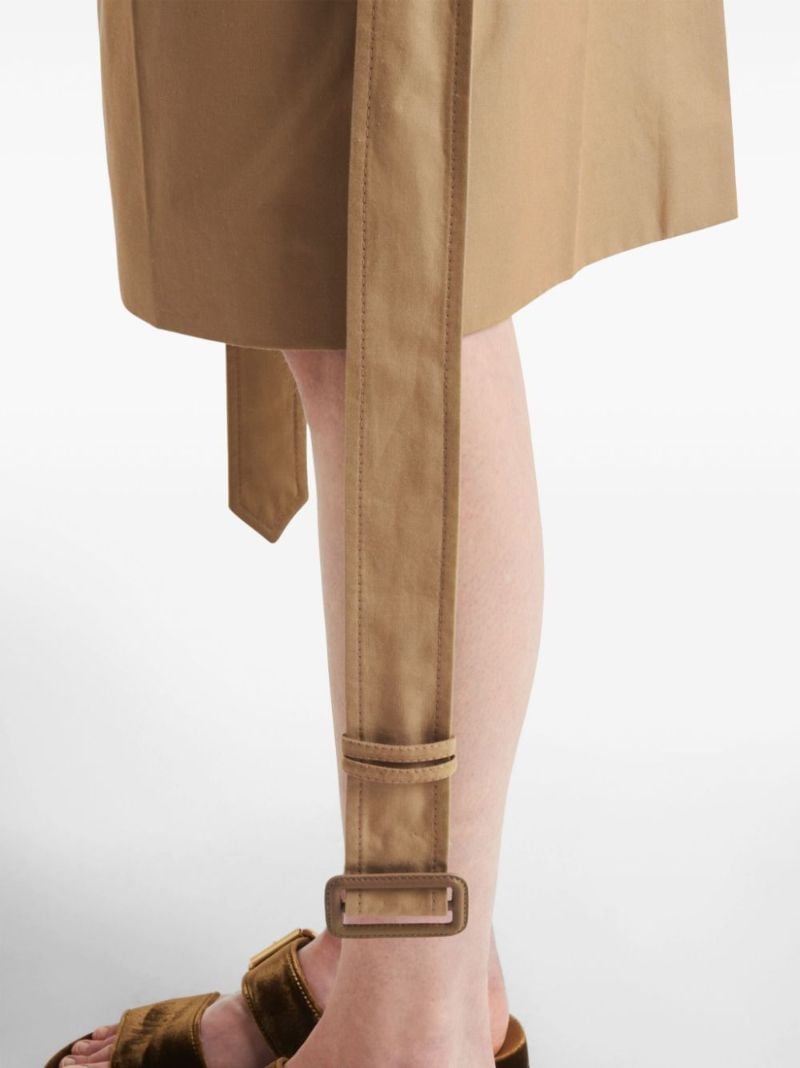 Cotton Twill Midi Skirt