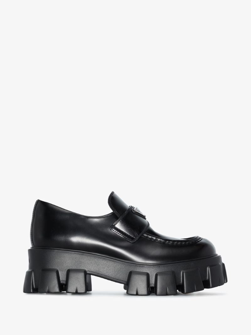 Black Monolith 55 Leather Loafers