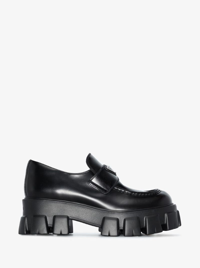 Black Monolith 55 Leather Loafers