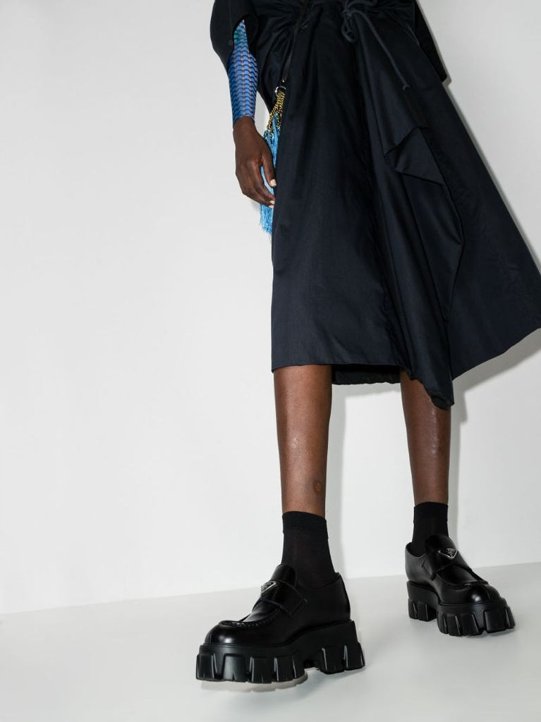 Black Monolith 55 Leather Loafers