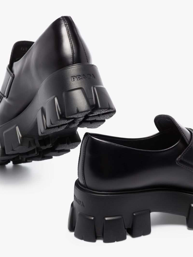 Black Monolith 55 Leather Loafers