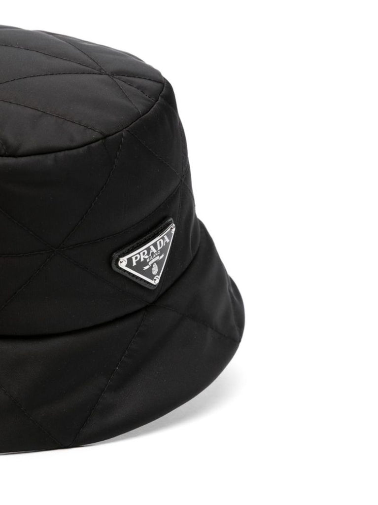 Black Re-nylon Quilted Bucket Hat