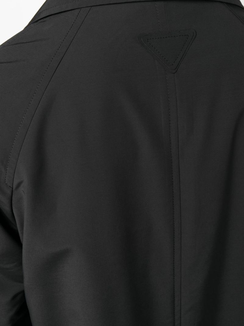 Black Wool Single-breasted Trench Coat