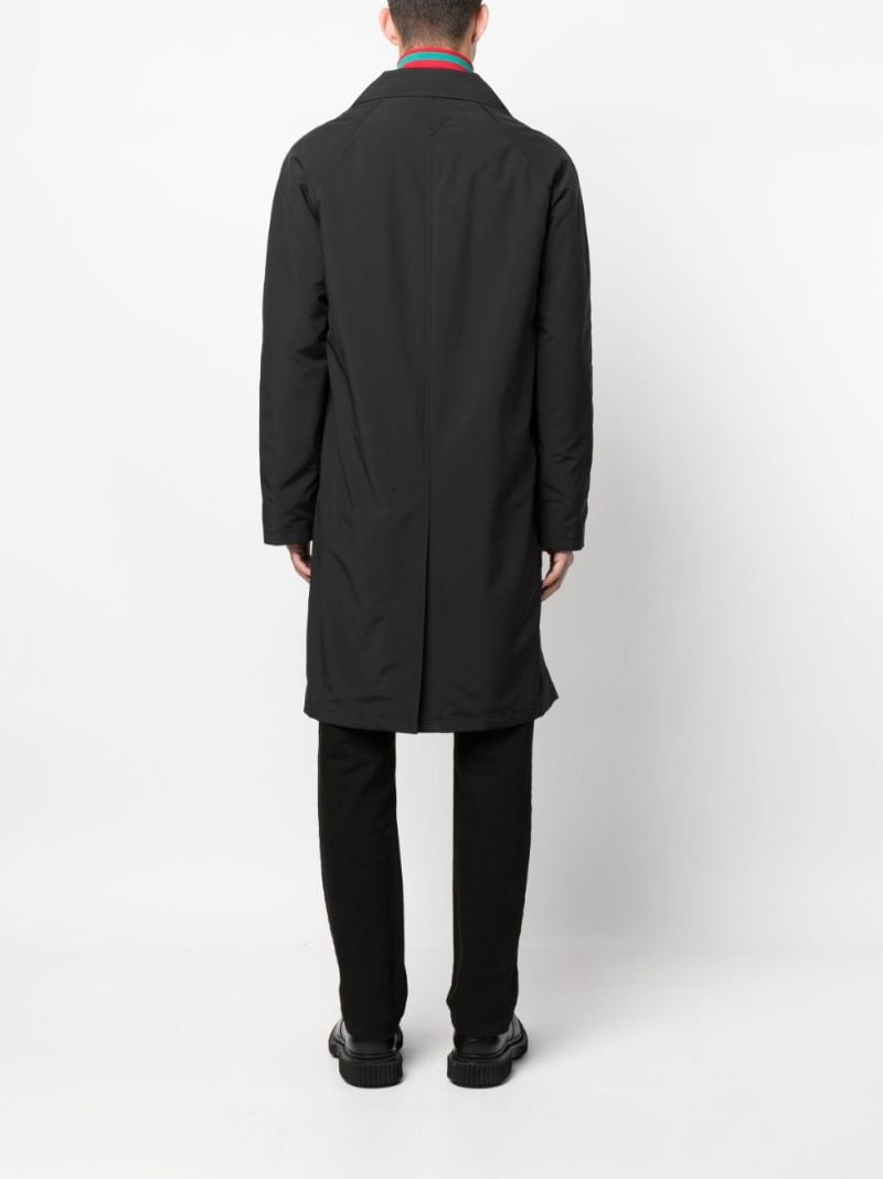 Black Wool Single-breasted Trench Coat