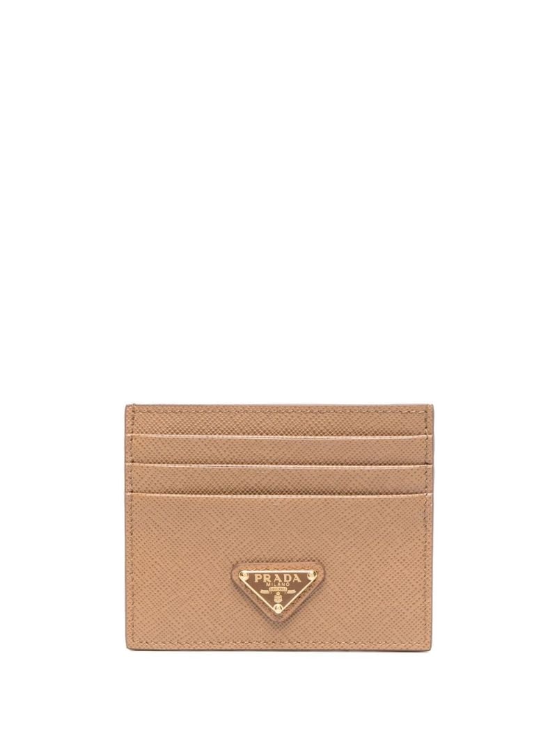 Brown Saffiano Leather Card Holder