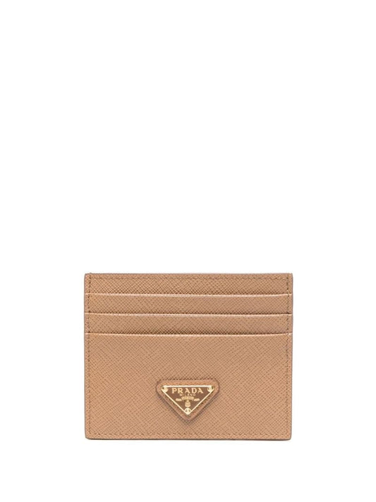 Brown Saffiano Leather Card Holder