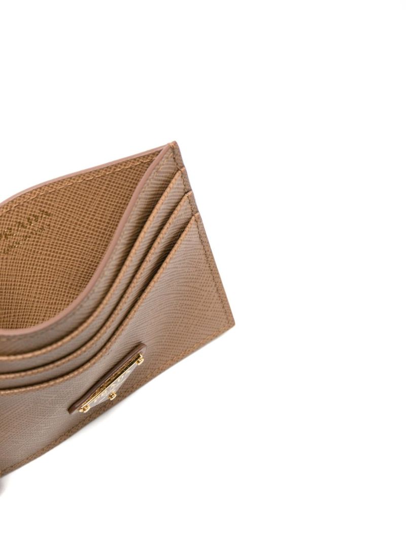 Brown Saffiano Leather Card Holder