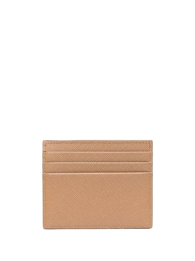 Brown Saffiano Leather Card Holder