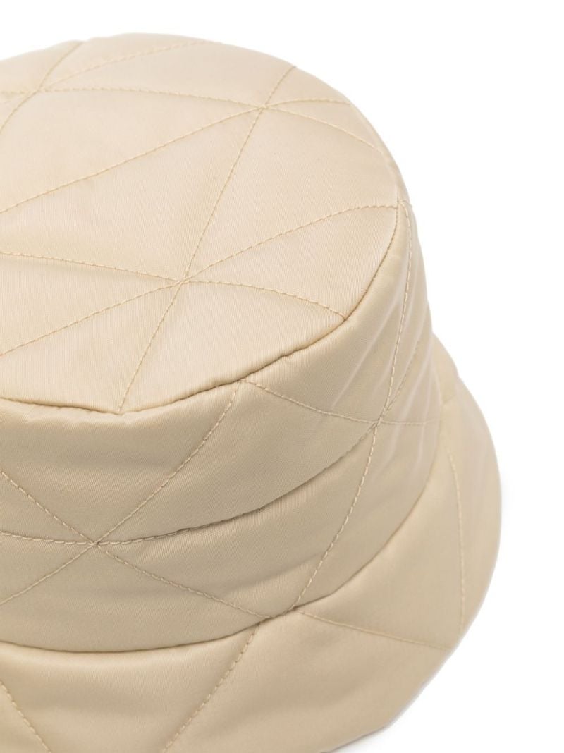 Neutral Renylon Quilted Bucket Hat