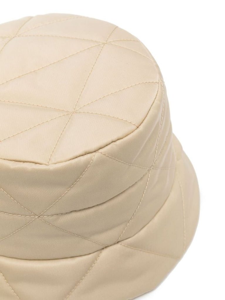 Neutral Renylon Quilted Bucket Hat