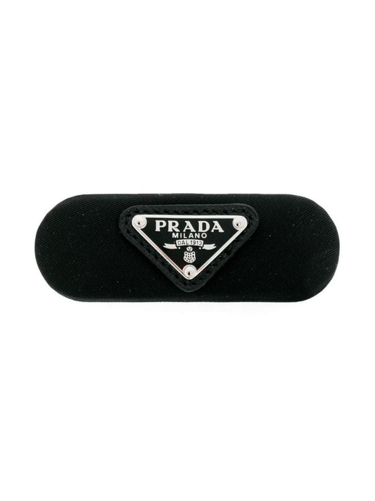Black Triangle Logo Hair Clip