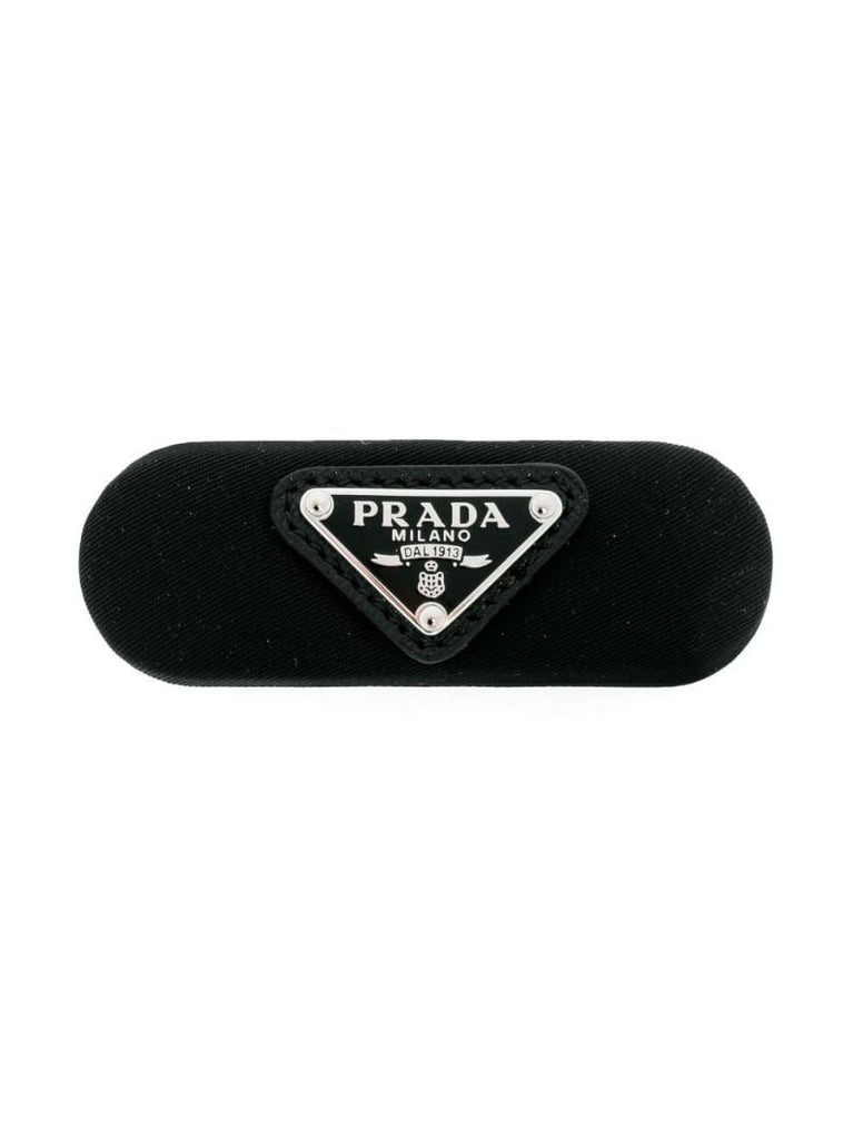 Black Triangle Logo Hair Clip