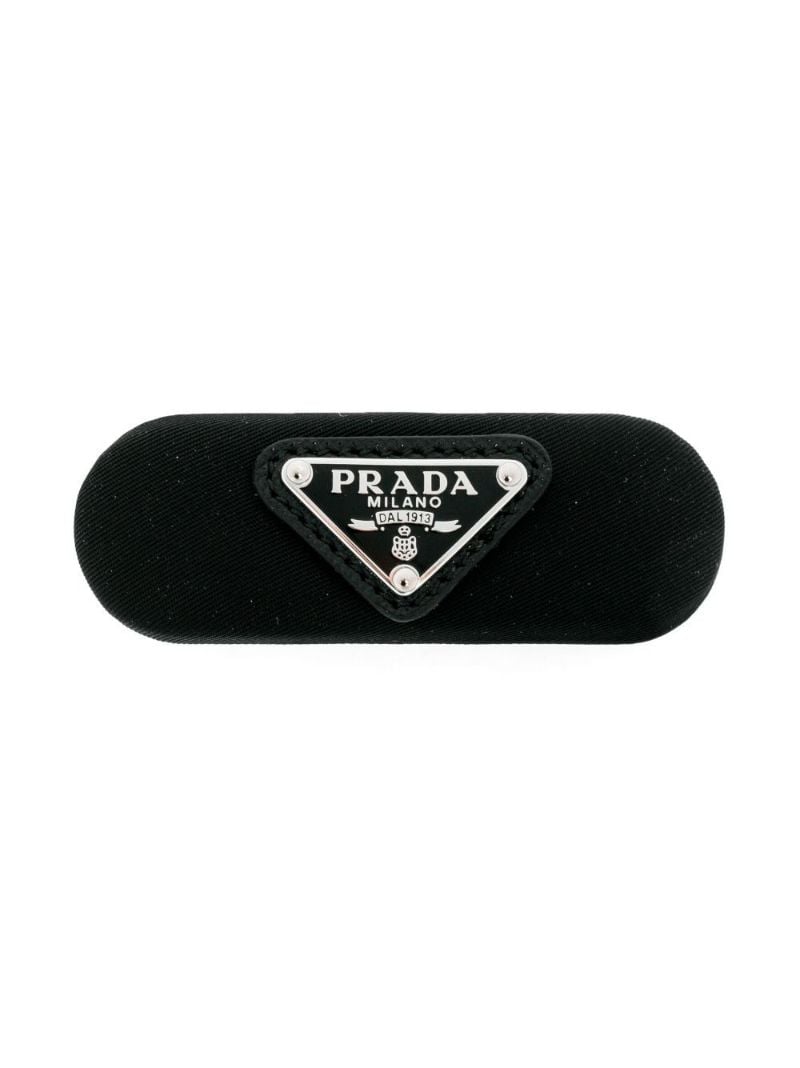 Black Triangle Logo Hair Clip