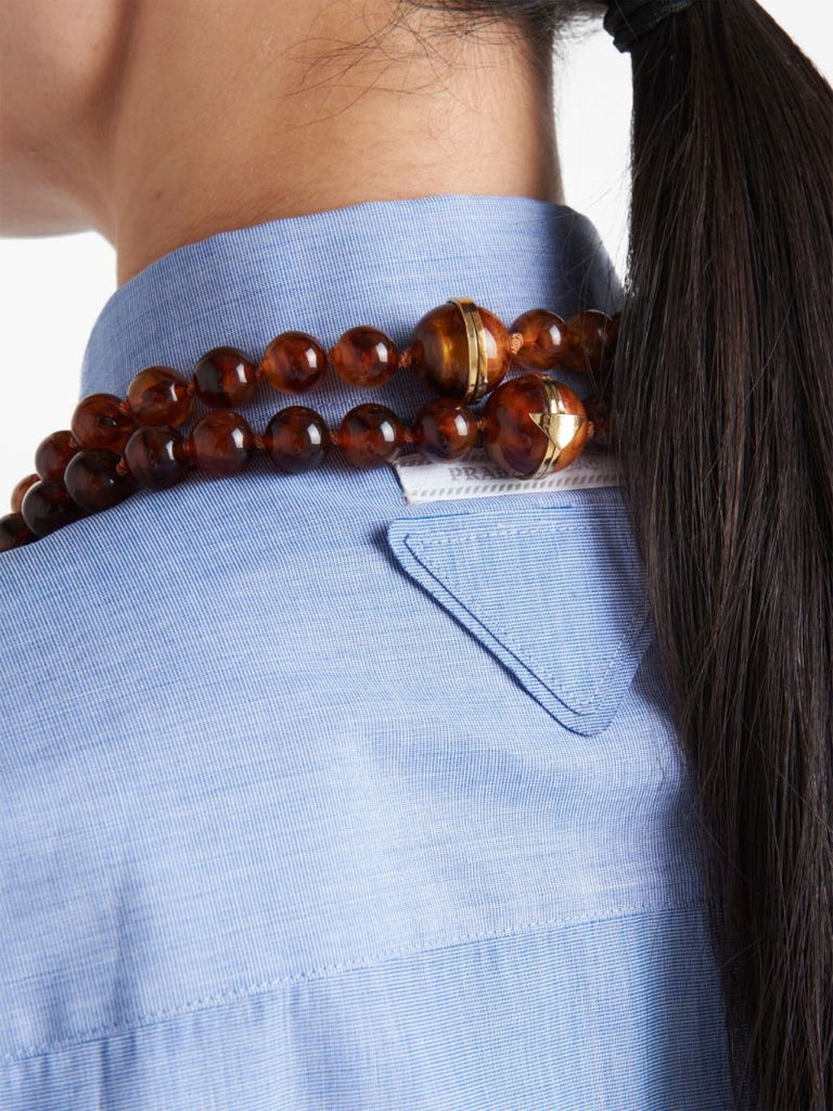 Blue Long-sleeve Cotton Shirt