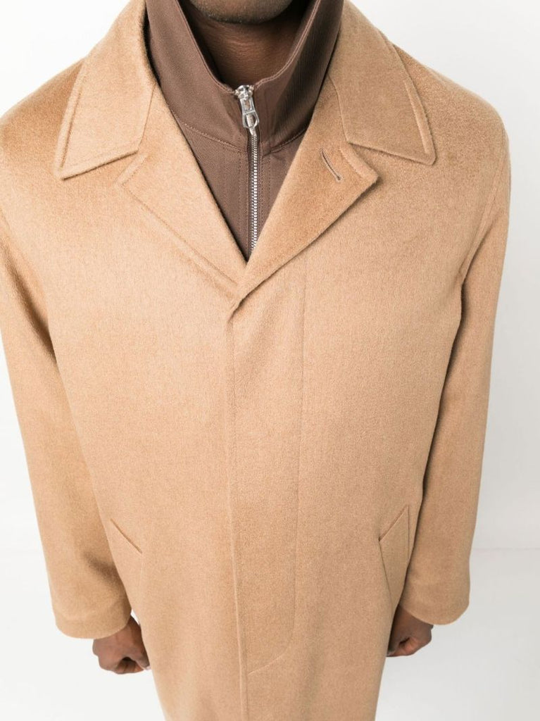 Neutral Single-breasted Coat