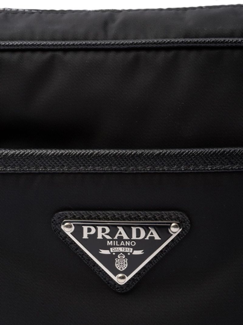 Black Triangle-logo Messenger Bag