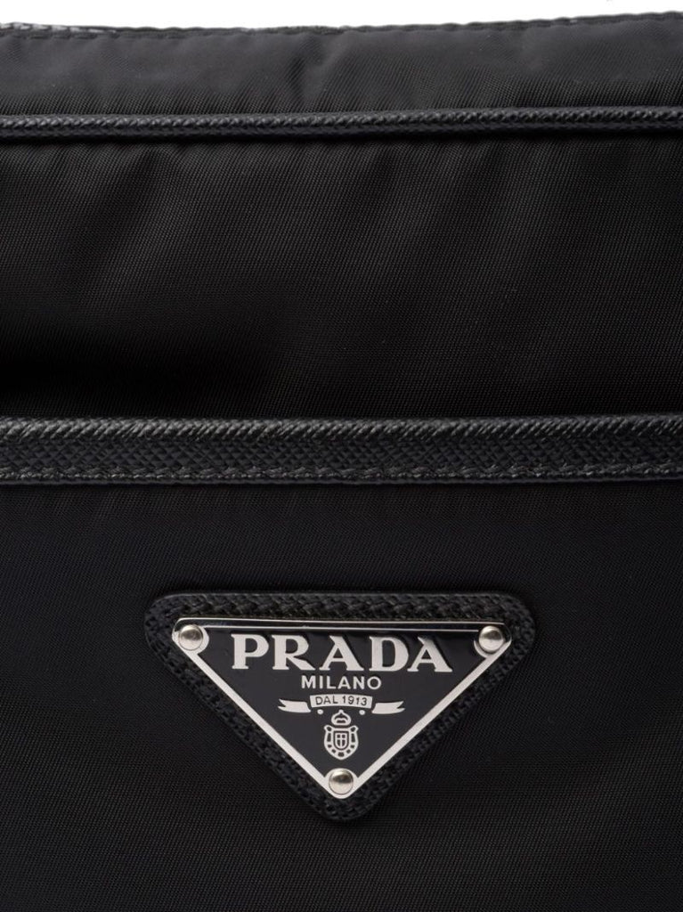 Black Triangle-logo Messenger Bag