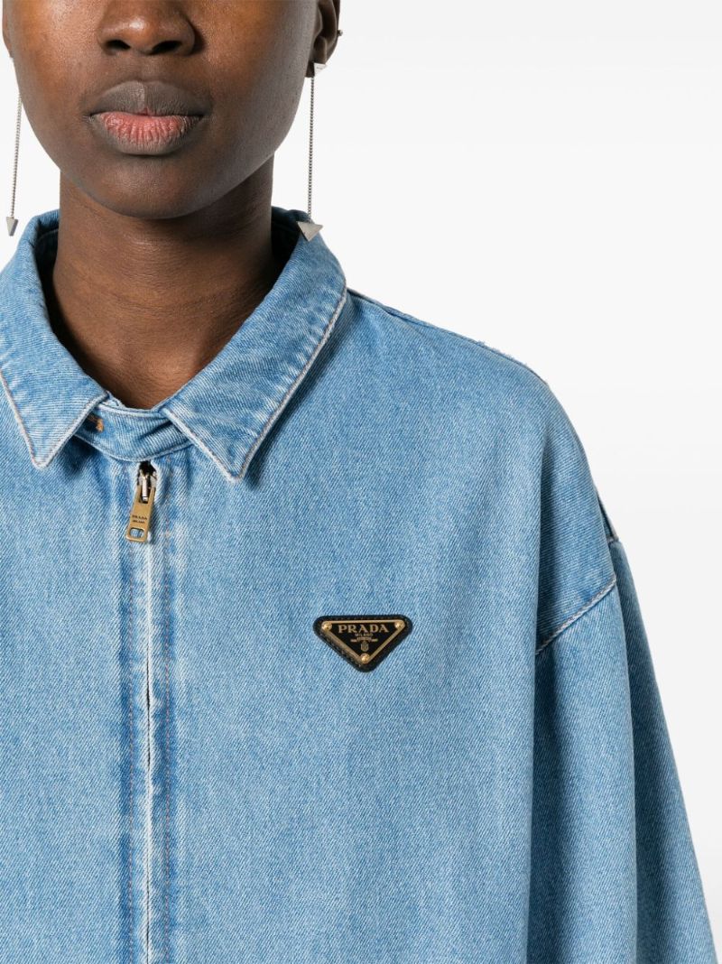 Blue Enamel-logo Denim Jacket